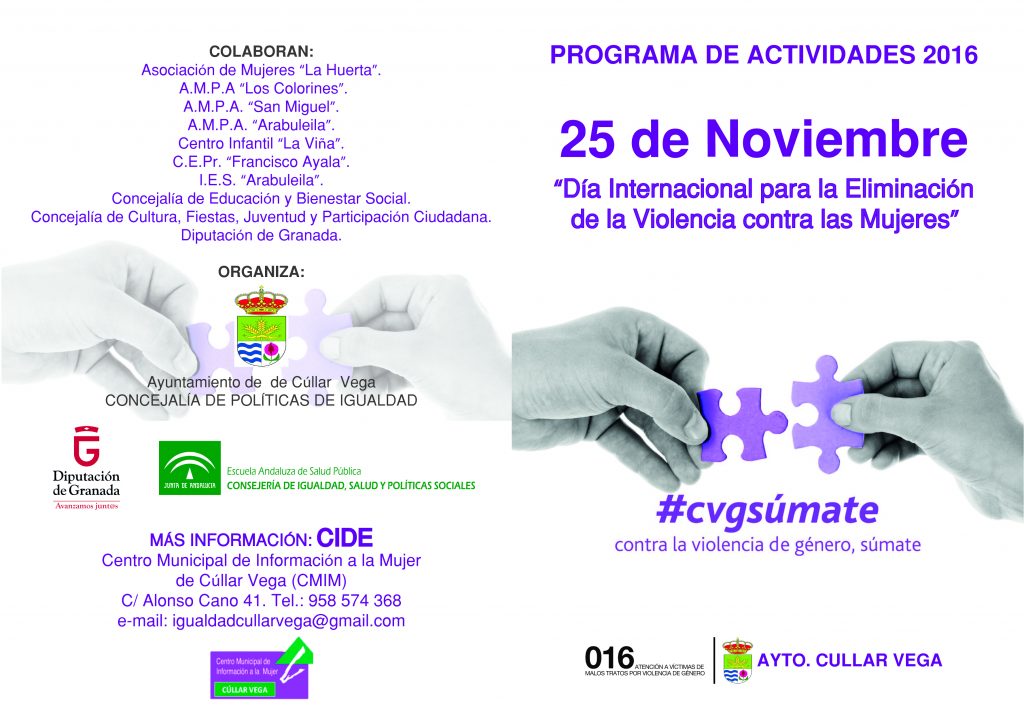PROGRAMA EN TORNO AL 25 N - Ayto. Cúllar Vega